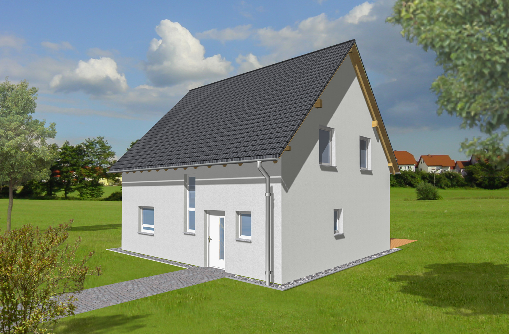 Typenhaus Becrux - ALG Massivhaus Projektbau GmbH Eingangsansicht