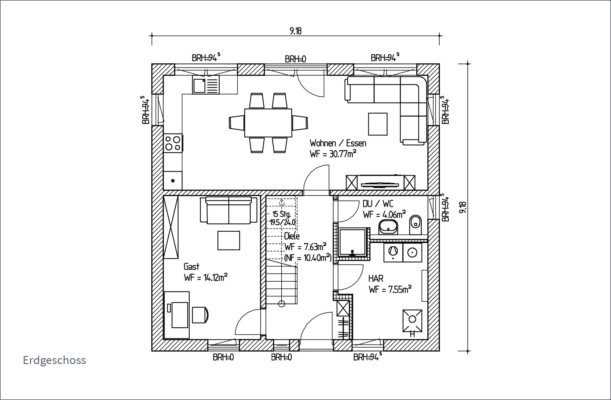 AGL Massivhaus Projektbau Lerna Expo EG 